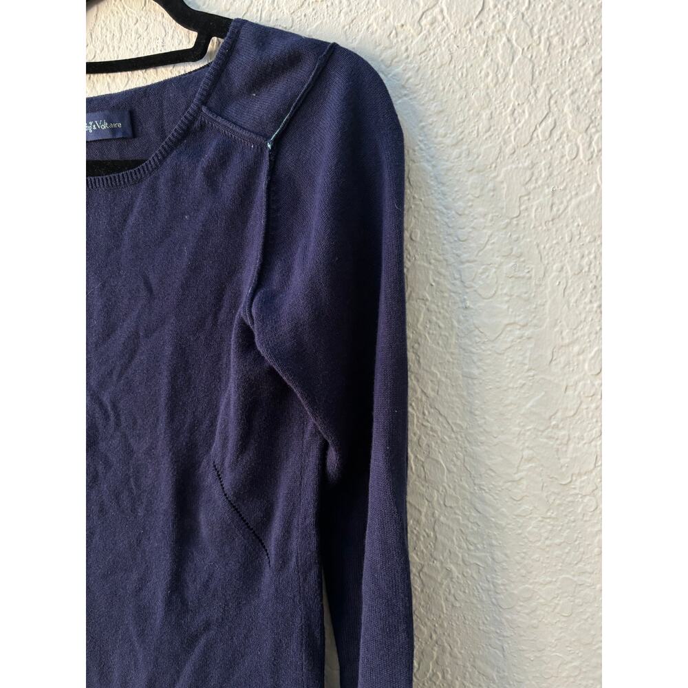 Zadig & Voltaire Crewneck Top Shirt Sweater Blue Imagine Skull Small $250 S1 - Picture 6 of 8